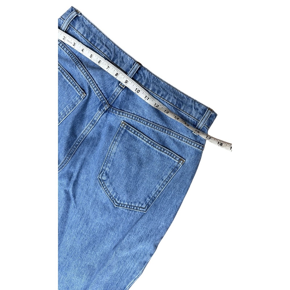 Frame Women's Rolled High Rise Wide Leg Jeans Blue Denim Size 30 Meadow - Picture 5 of 7